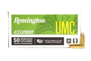 Remington UMC 30 Super Carry FMJ 100-Grain Handgun Ammunition