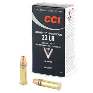 CCI Segmented HP Subsonic 22 LR 40-Grain Rimfire Ammunition
