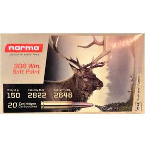 Norma Soft Point 308 150-Grain Rifle Ammunition