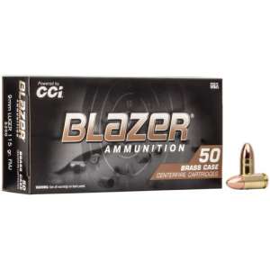 CCI Blazer FMJ 9mm 115-Grain Handgun Ammunition