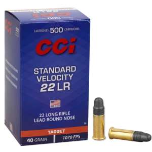 CCI Standard Velocity 22 LR 40-Grain Rimfire Ammunition