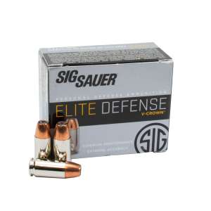 Sig Sauer V-Crown HP 9mm Luger 124-Grain Pistol Ammunition