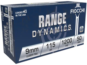 Fiocchi 9mm FMJ 115-Grain Pistol Ammunition