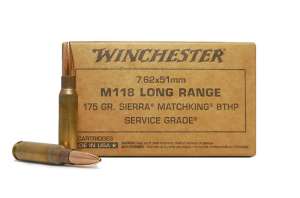 Winchester M118 7x62x51mm 175-Grain Rifle Ammunition